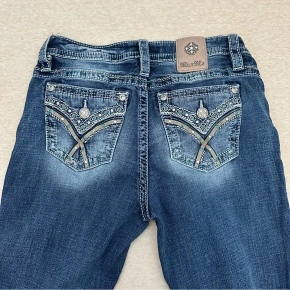 Miss Me Boot Women’s Size 27 Cotton Light-Blue Low Rise Jeans M3444B55 - Picture 3 of 15